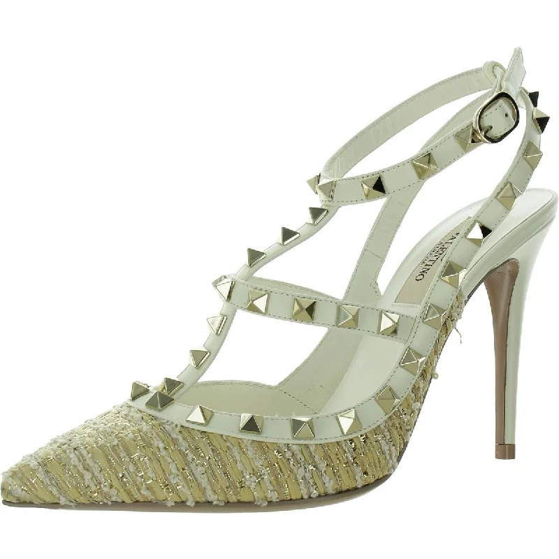 Chic Style Discounts Womens Metallic Studded Ankle Strap