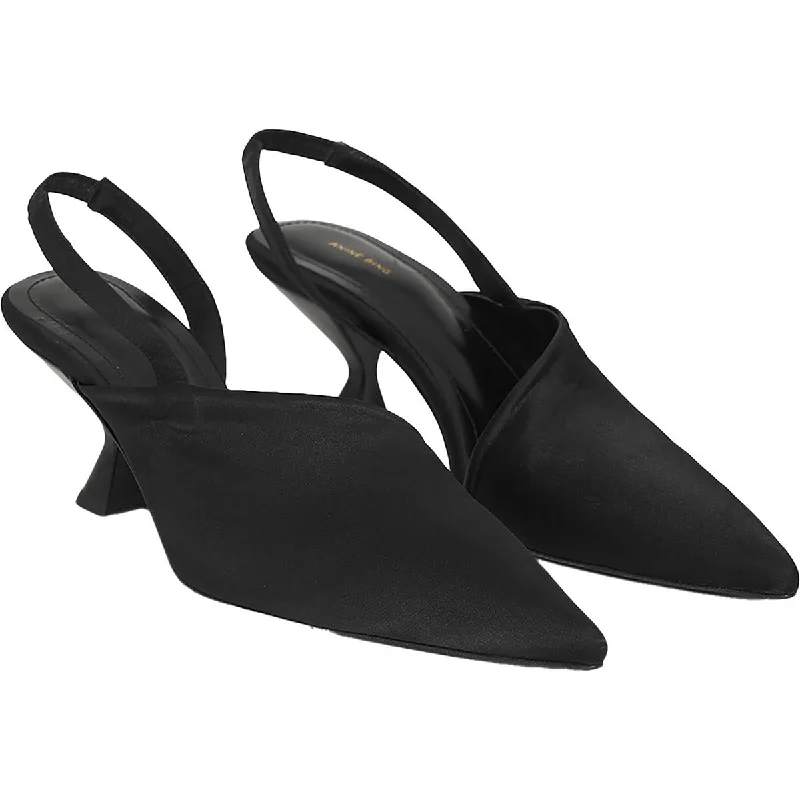 Designer Shoes Clearance Womens Slip On Pointed Toe Slingback Heels