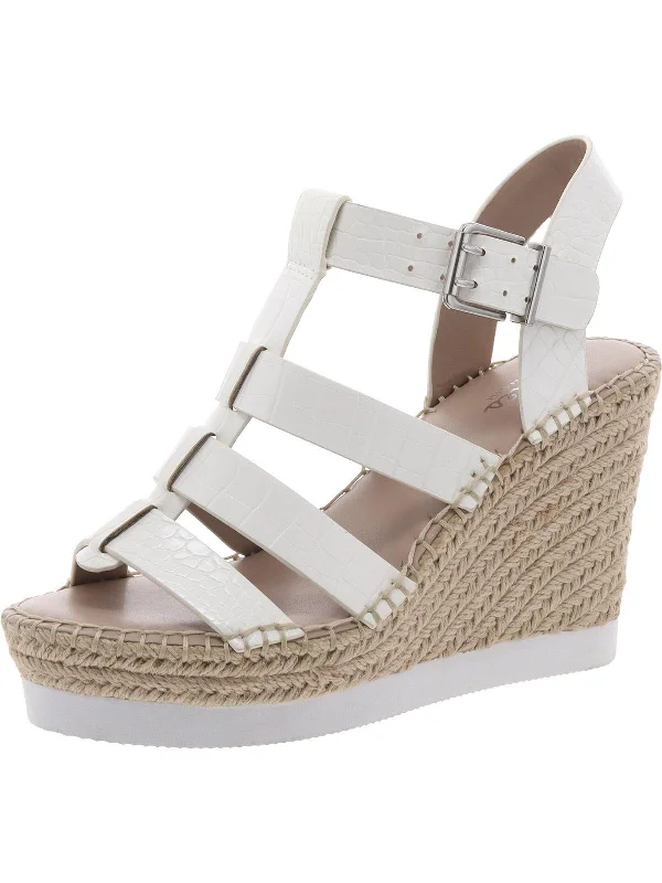 Women's Flexible Sole Shoes Womens Strappy OpenToe Espadrille Heels