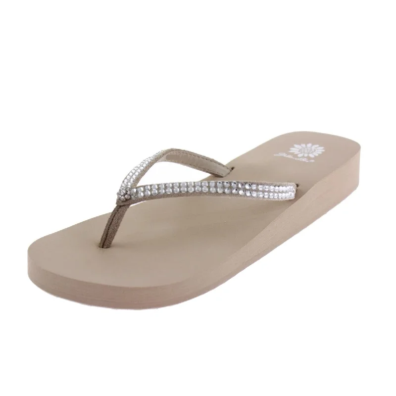 Vintage-Inspired Style Offers Yellow Box Womens Jello Rhinestone Flip-Flops Thong Sandals