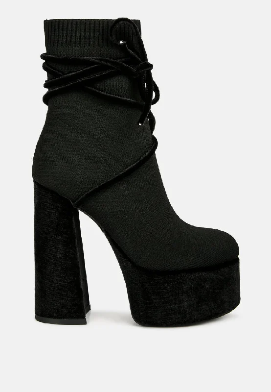 Easy Elegance Sales after pay high heel velvet knitted boot