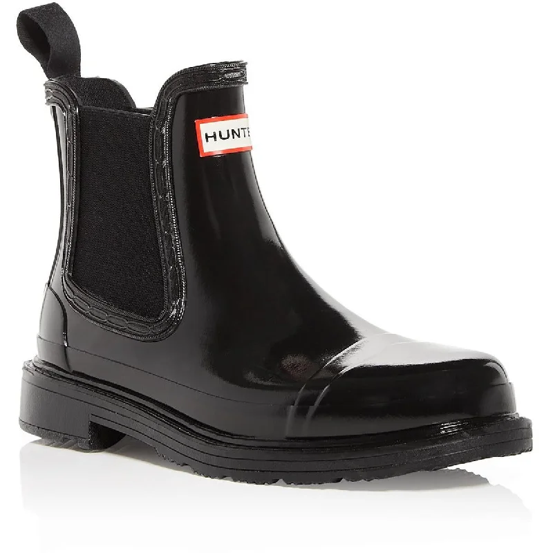 Get The Latest Trends Commando Chelsea Gloss Womens Pull On Rubber Chelsea Boots