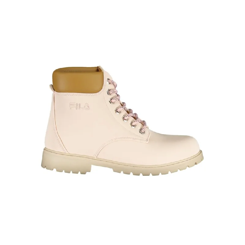 Latest Fashion Fila Chic  Lace-Up Boots with Embroidery Women's Details