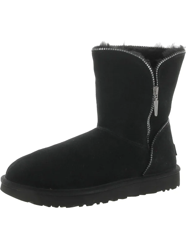 Unleash Your Trend Driven Style Florence Womens Leather Side Zipper Winter & Snow Boots