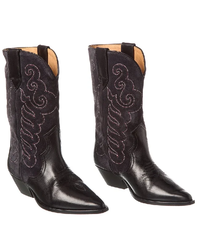 Fast Fashion Favorites Isabel Marant Duerto Leather & Suede Cowboy Boot (Authentic Pre-Owned)