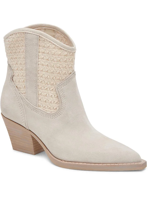 Street-Ready Casual Shoes Rori Womens Suede Block Heel Cowboy, Western Boots