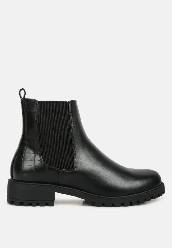 Must Haves stella croc back chelsea boots