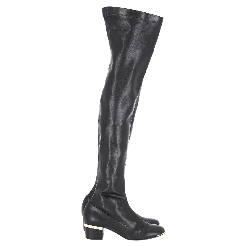 Fashion Sale Stella Mccartney Over The Knee Heeled Boots in Black Leather