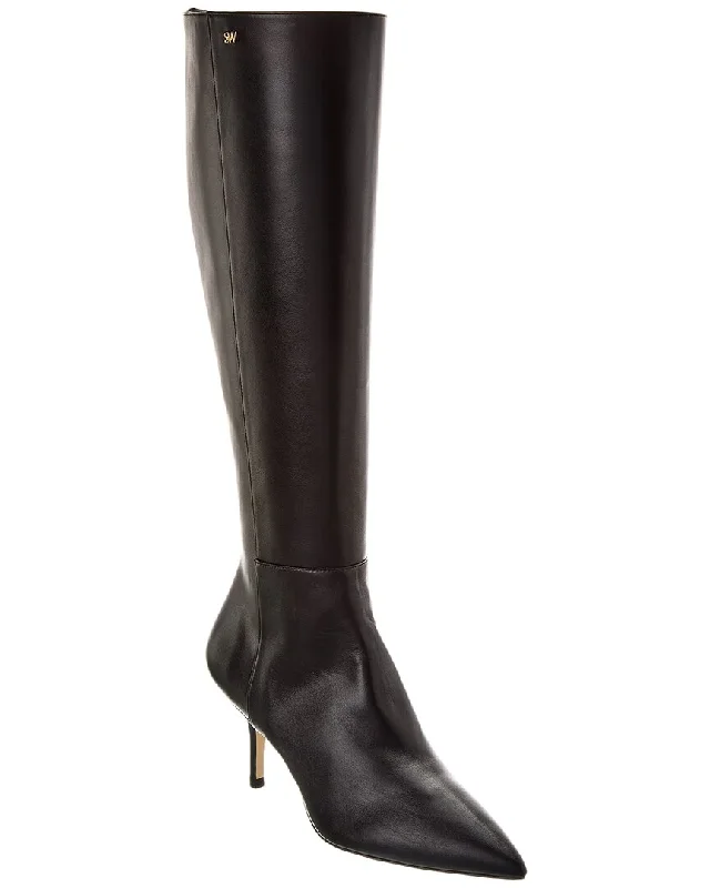 Statement Fashion Offers Stuart Weitzman Mara 75 Zip Leather Knee-High Boot