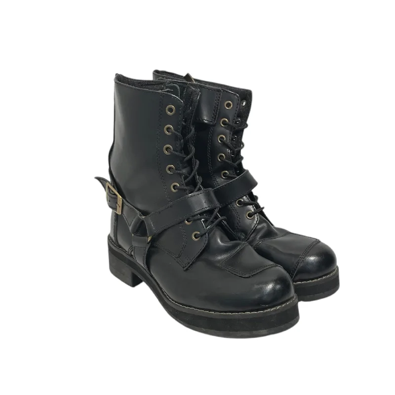 Classic Elegance Sales WILD WING/Lace Up Boots/US 7.5/Black/WWM-0001