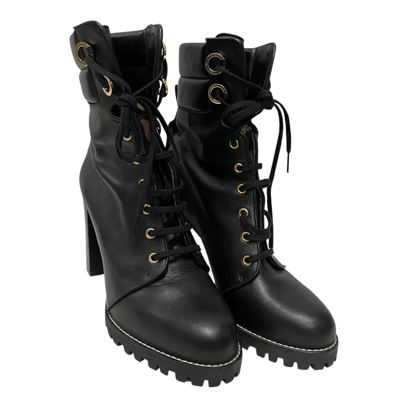 Stylish Deals STUART WEITZMAN/Lace Up Boots/US 9/Leather/BLK/