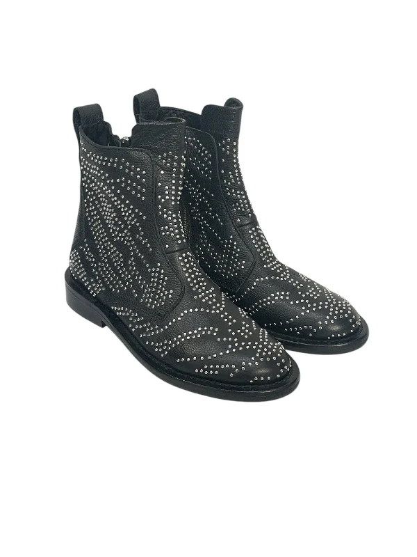 Edgy Fashion Deals Zadig&Voltaire/Biker Boots/UK 5.5/Leather/BLK/Side Zip/