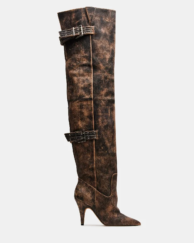 On-Trend Fashion Offers BADDIE BROWN DISTRESSED