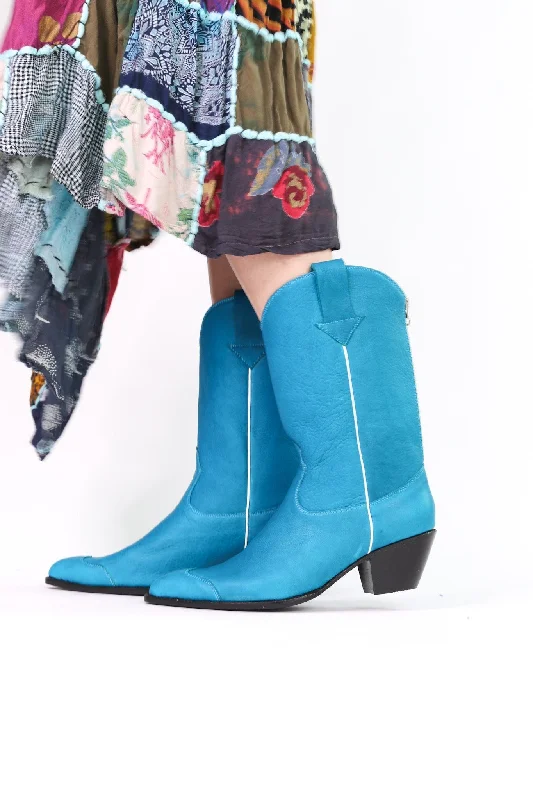 Avant-Garde Style Promotions TURQUOISE WESTERN BOOTS MILKA