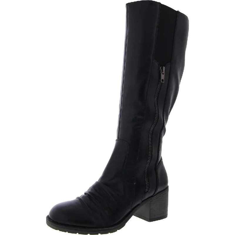 Comfortable Durable Shoes Baretraps Womens Dallia Faux Leather Zipper Mid-Calf Boots