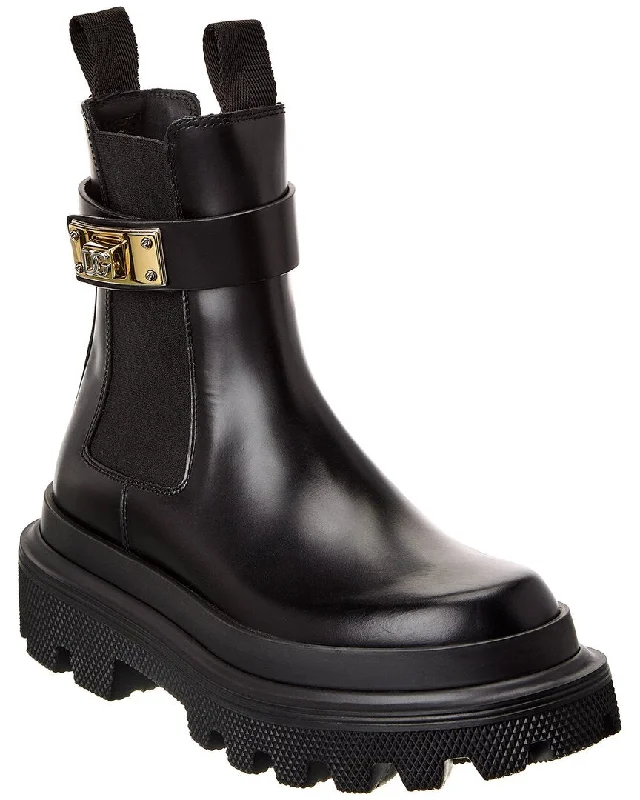 Durable Dress Shoes Promotion Dolce & Gabbana Leather Chelsea Boot