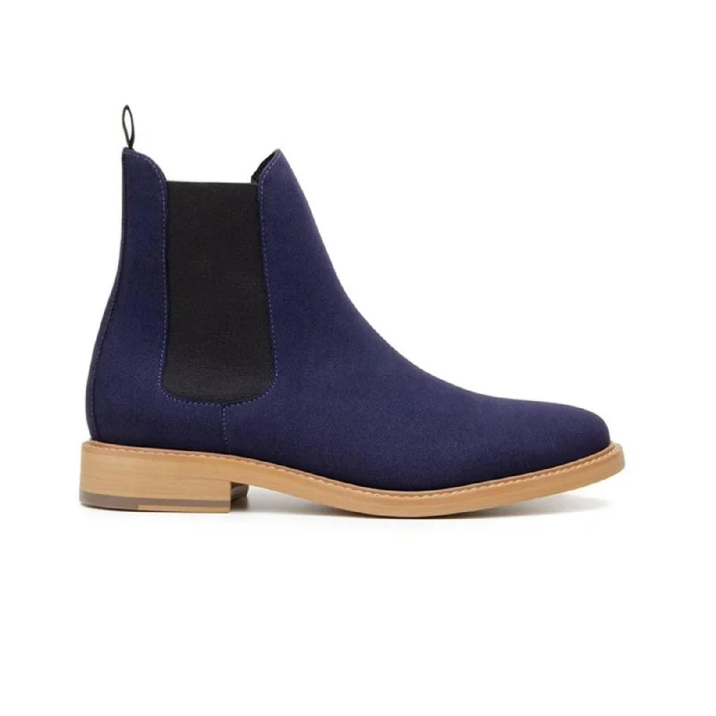 Seasonal Sale 'Dylan' Unisex Chelsea Vegan Suede Boots by Ahimsa -  Navy