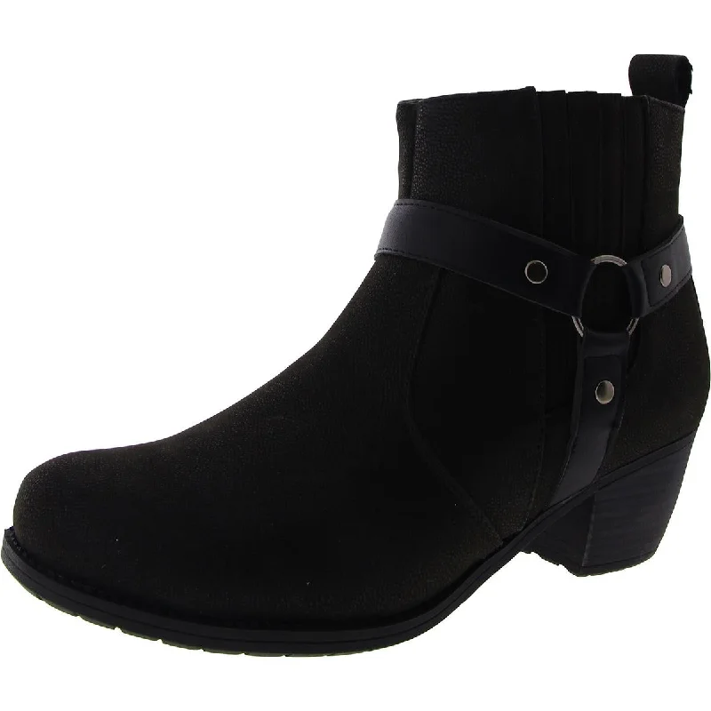 Premium Style Offers Easy Street Womens Chicory Faux Leather Zipper Ankle Boots