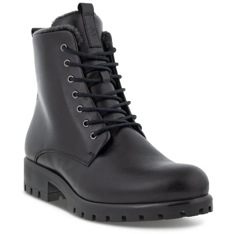 Top Deals ECCO Womens MODTRAY Leather Lugged Sole Combat & Lace-up Boots