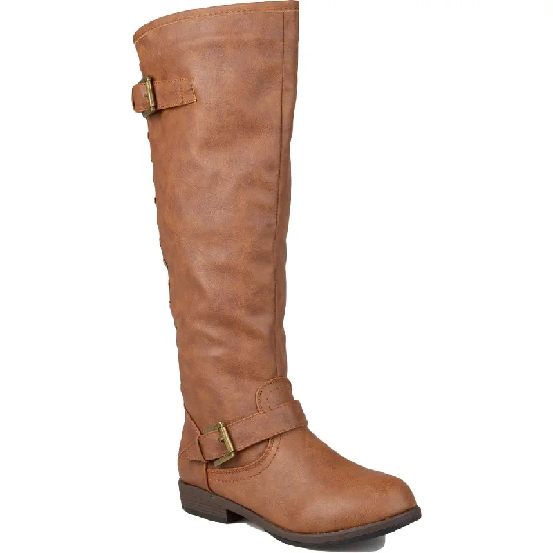 Discover Now Journee Collection Womens Spokane Faux Leather Riding Boots