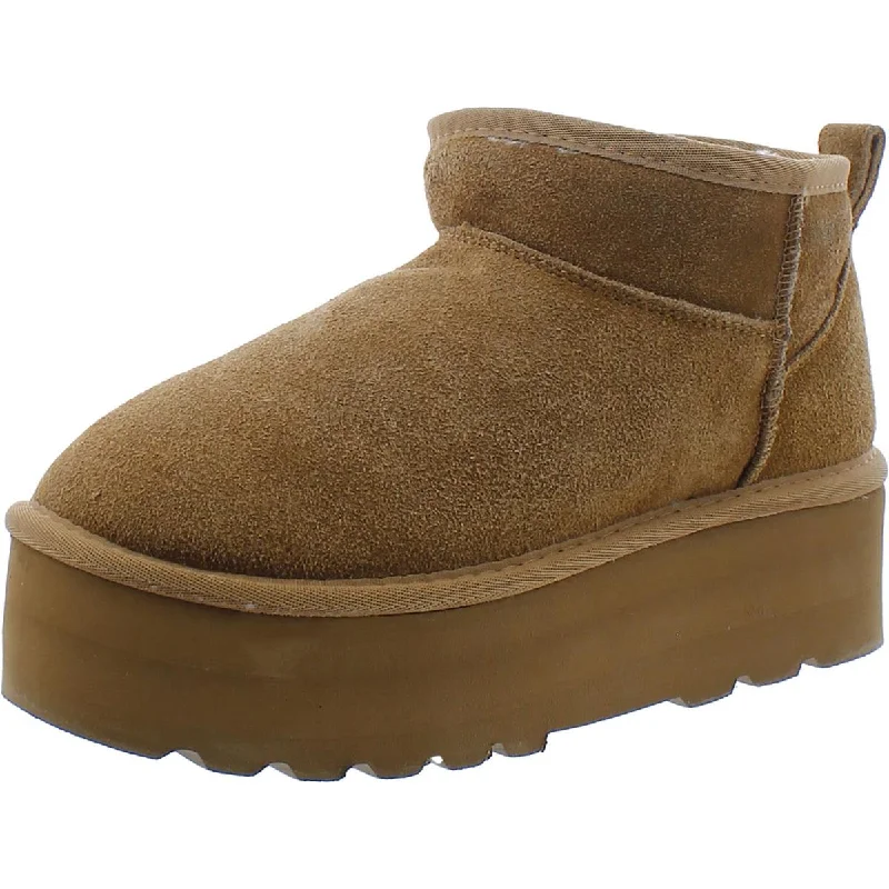 Trendy Styles Project Cloud Womens Huggy Suede Slip On Winter & Snow Boots