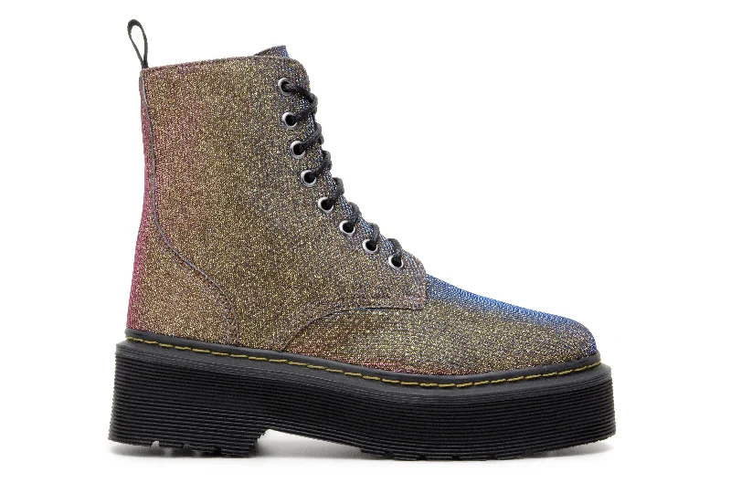 Urban Fashion Footwear 'Quinn' vegan-textile boot with stacked sole by Zette Shoes - multicolour