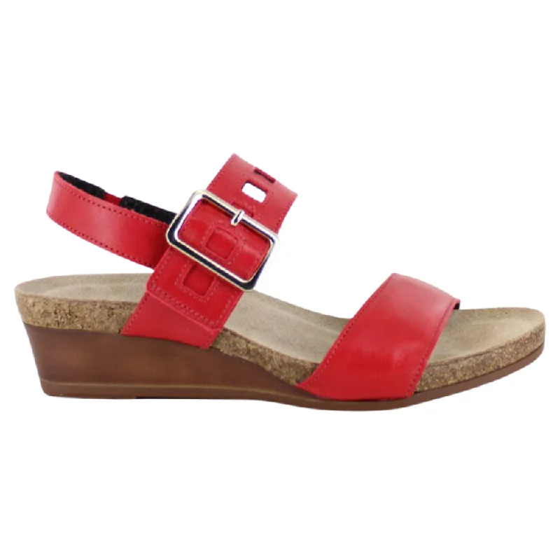 Contemporary Casual Footwear Naot Dynasty Kiss Red Wedge Sandal (Women's)