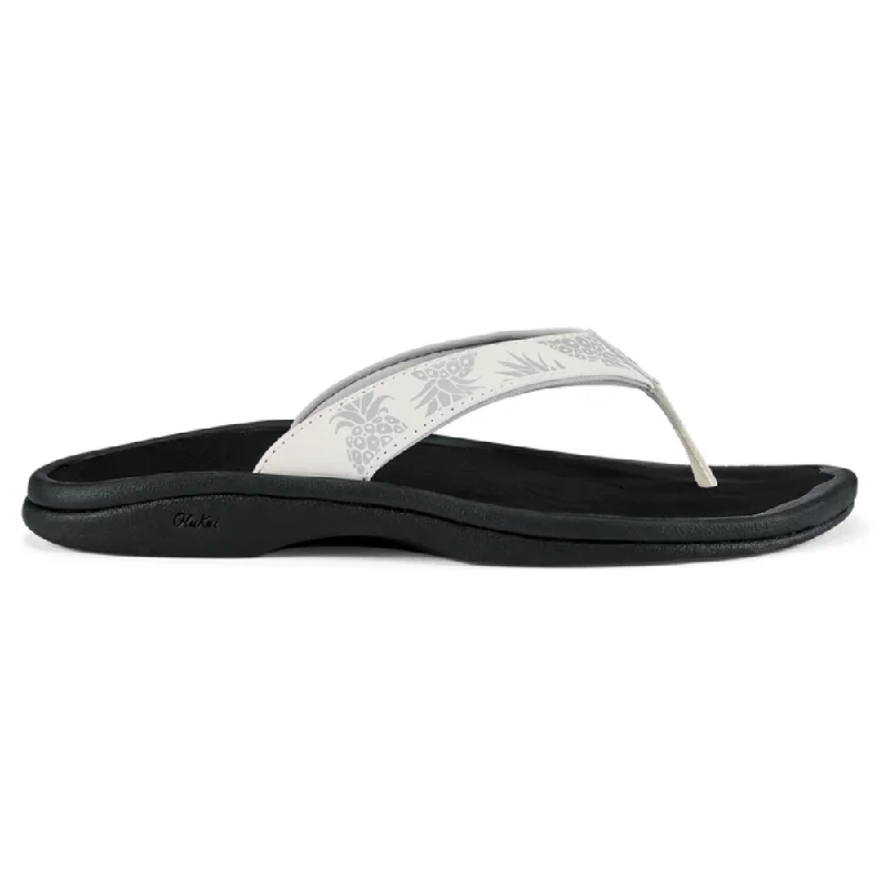 Lightweight Shoes OluKai 'Ohana Bright White Flip Flop Sandal (Women's)