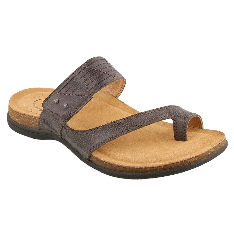 Contemporary Fashion Sale Taos Zone Dark Grey Leather Sandal (Women's)